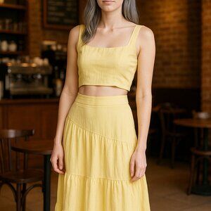 NWOT-SHEIN S - MAXI SKIRT AND CROP TOP coord set